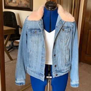 New York and Company | Faux Fur Jean Jacket